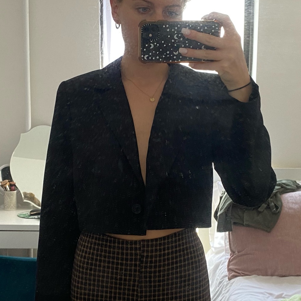 Black Cropped Blazer